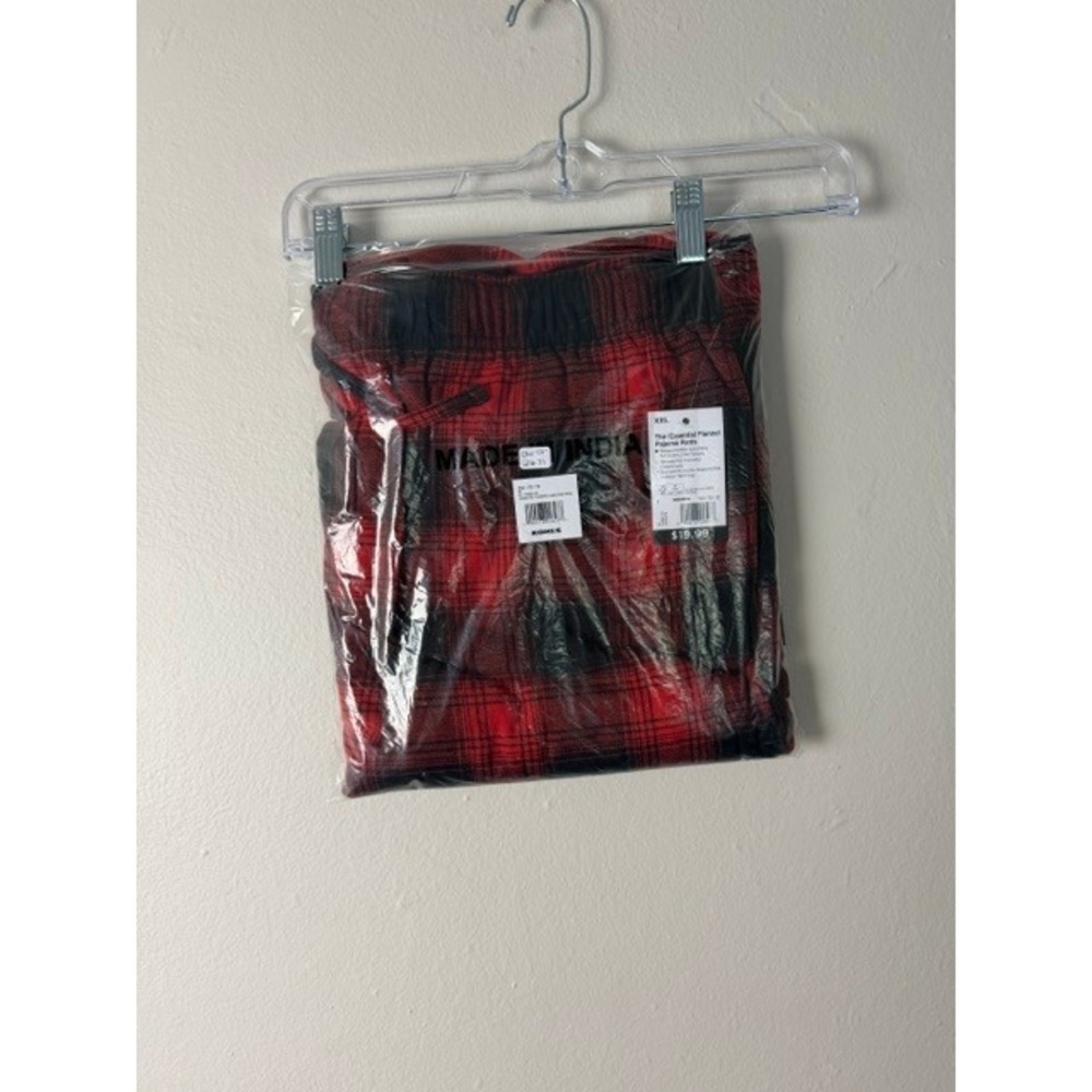 Kohls Mens XXL The Essential Flannel Pajama Pants Red Black Plaid New